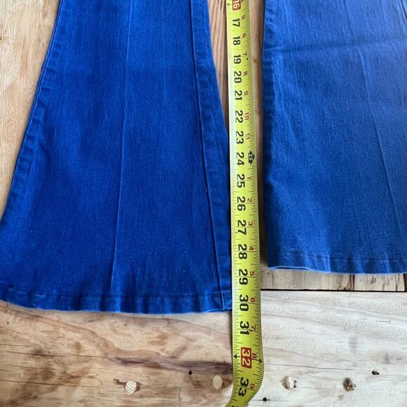 Unbranded Jeans Womens Size M Multicolor Butterfly Embroidery Flare Patchwork - Picture 11 of 16